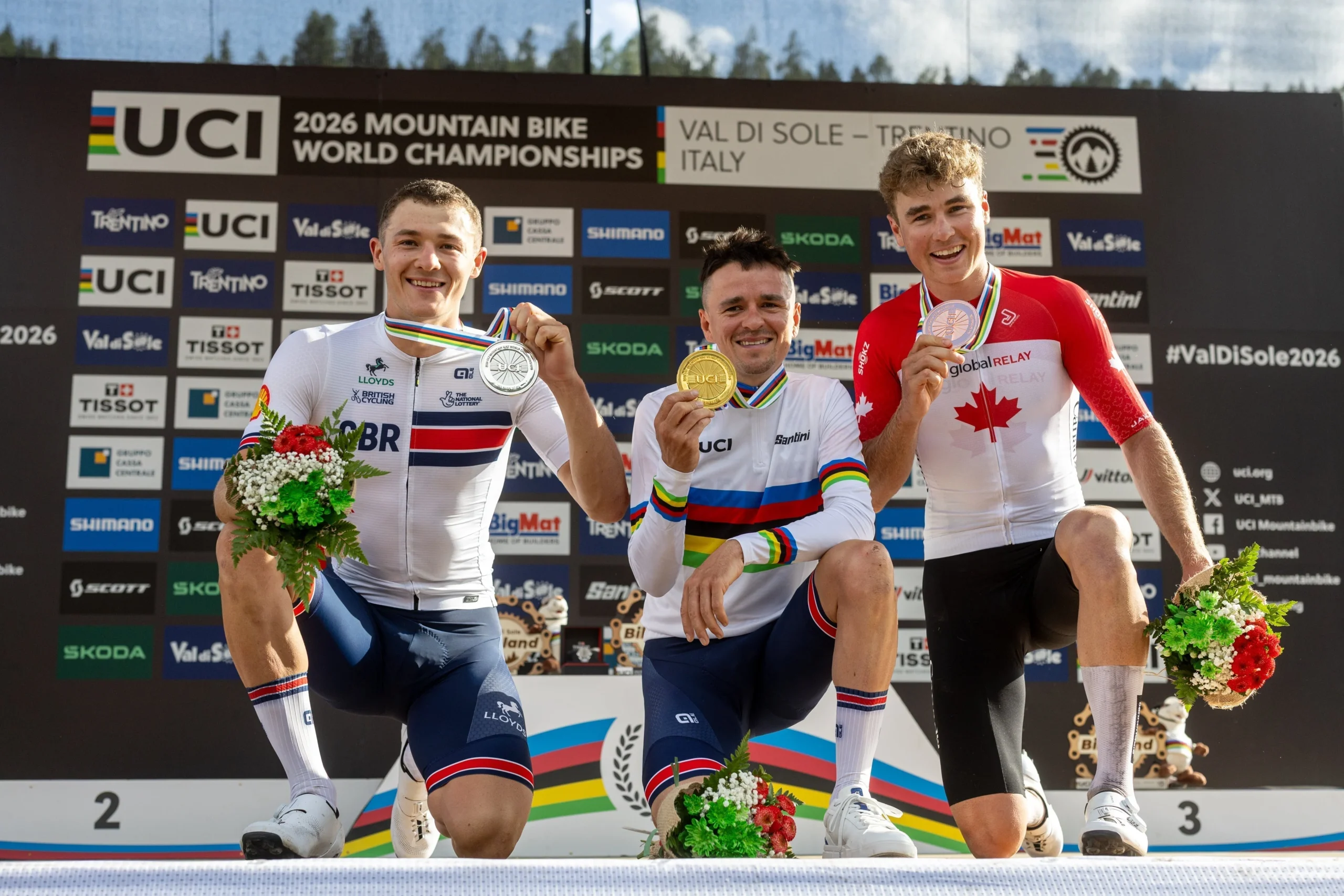 Prologo】MTB世界選手権XCO優勝トム・ピドコック。表彰台3人が使用する