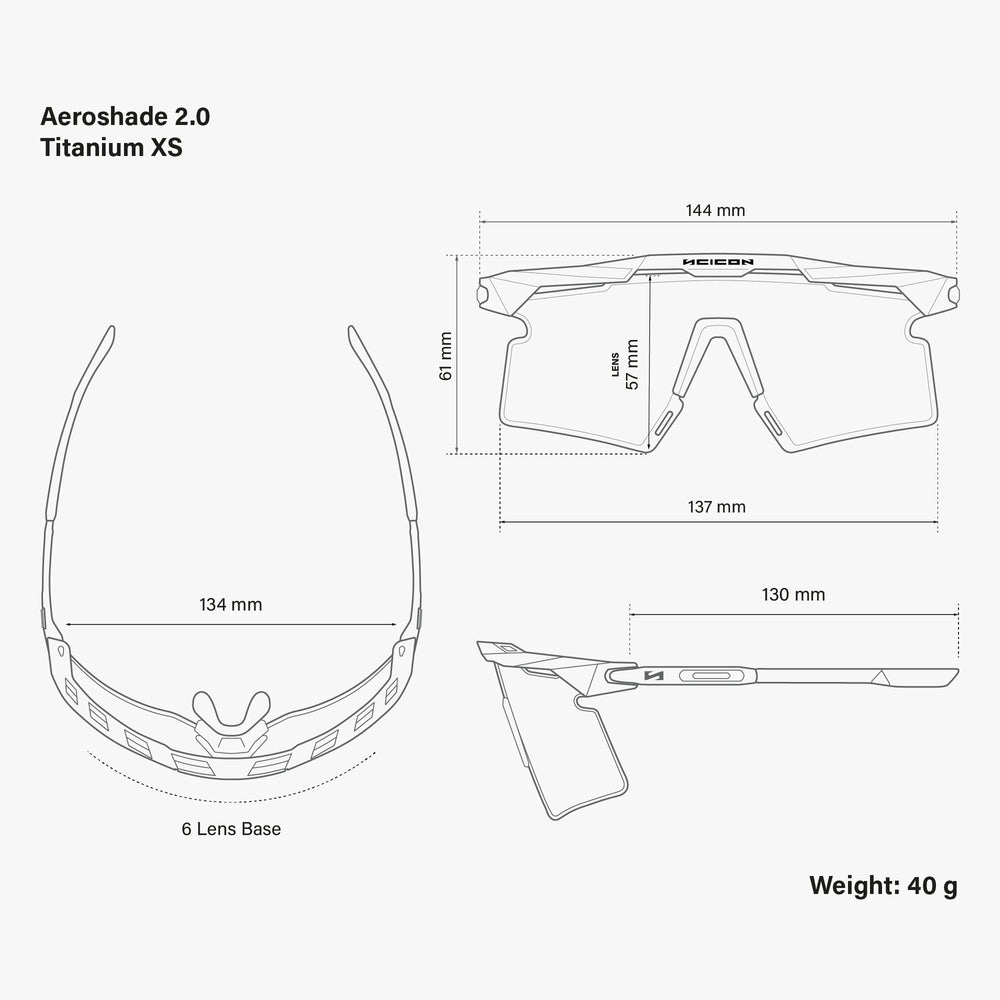 AEROSHADE 2.0 TITANIUM XS [WHITE METAL MATTE / 調光]